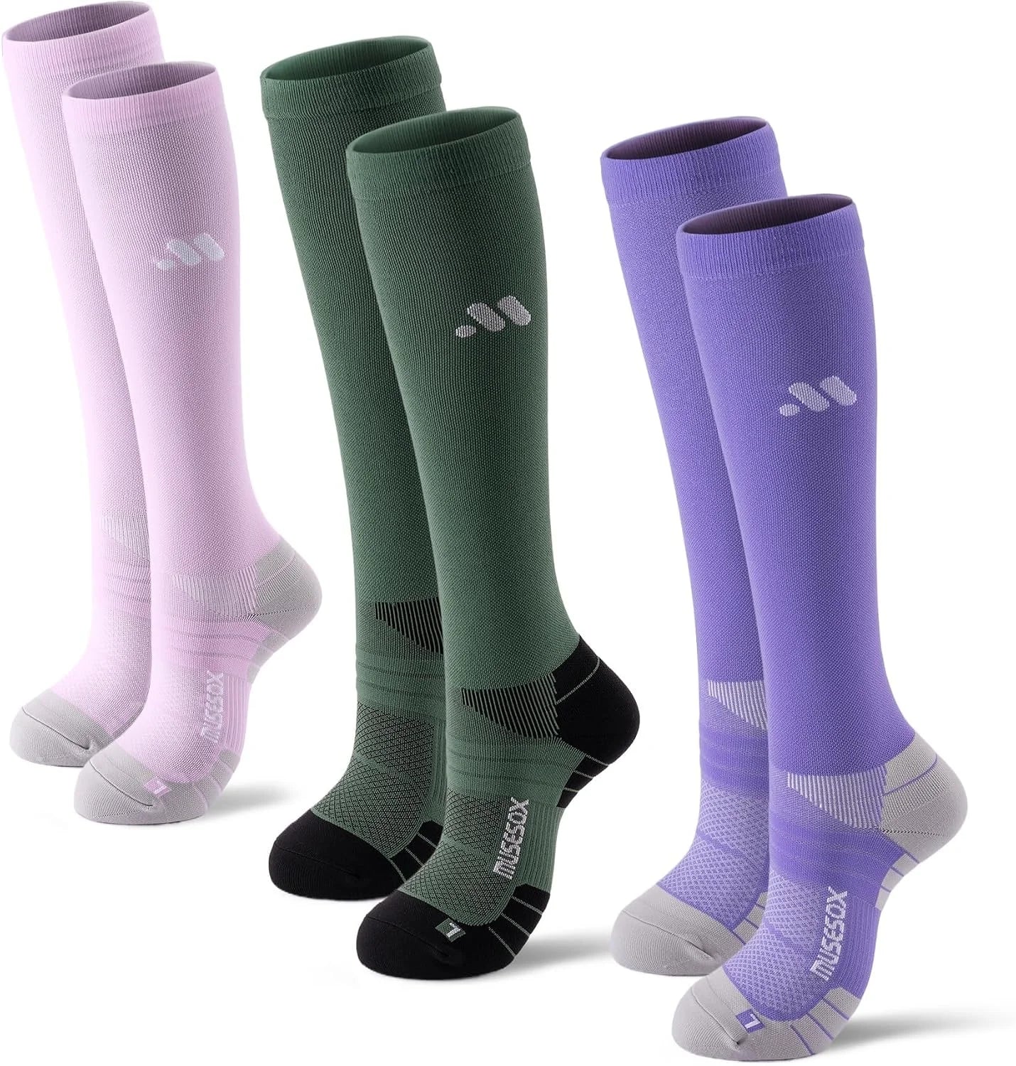 Compression Socks for Women and Men,15-20 mmHg Support(3 Pairs)