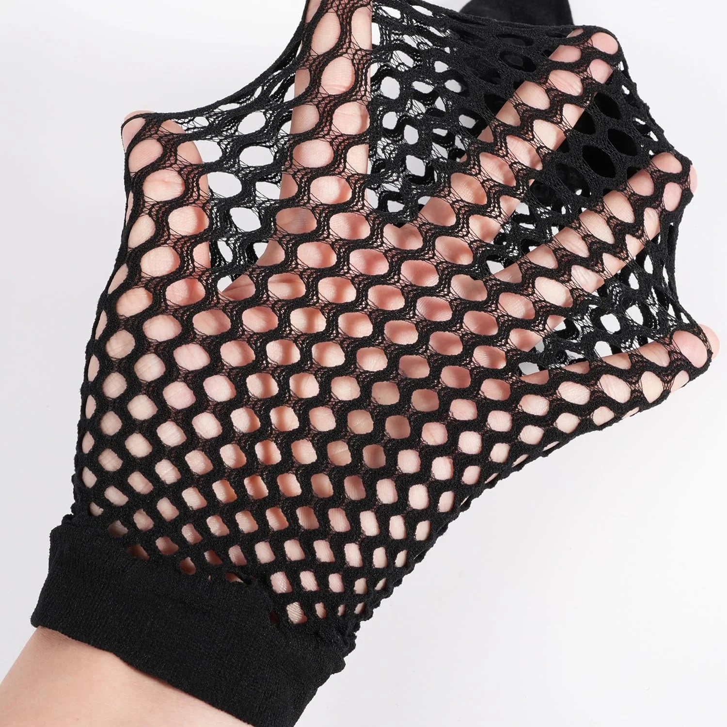 MESU Women's Fishnet Knee High Socks Hollow Out Stockings Mesh Calf Sock