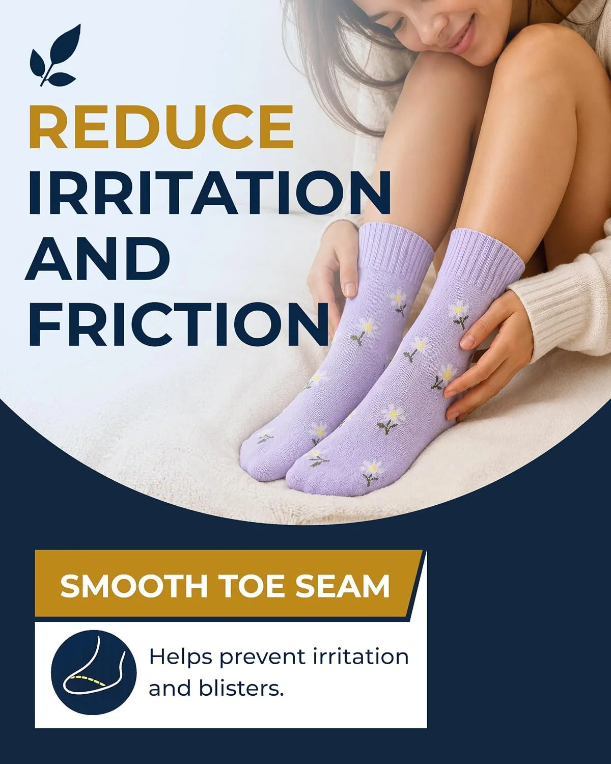 Pembrook® Bamboo Viscose Ankle Diabetic Socks for Women & Men - 6 Pairs