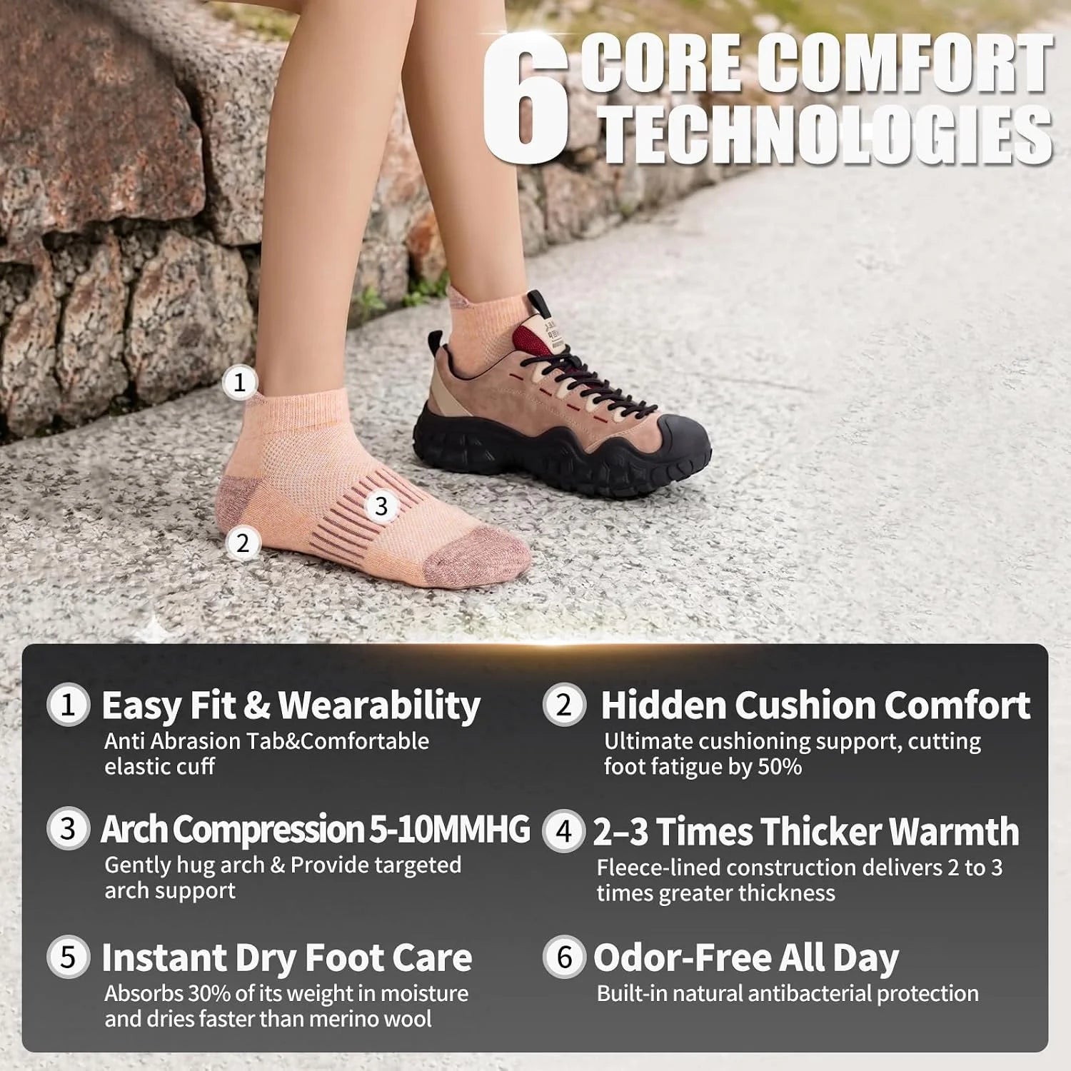 Alpaca Wool Ankle Running Hiking Socks for Men Women