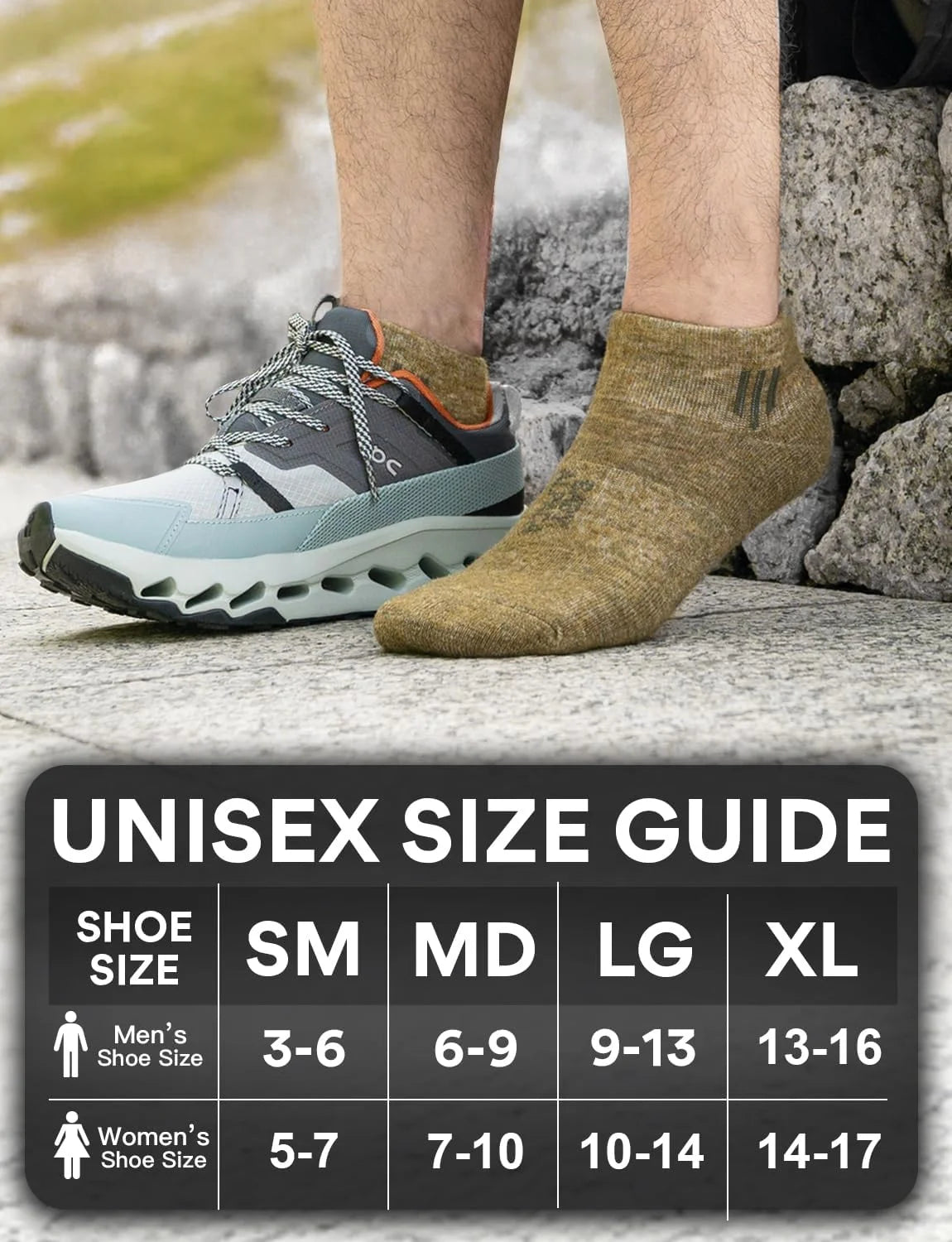 Juclise Alpaca Wool Ankle Socks, Lightweight & Breathable