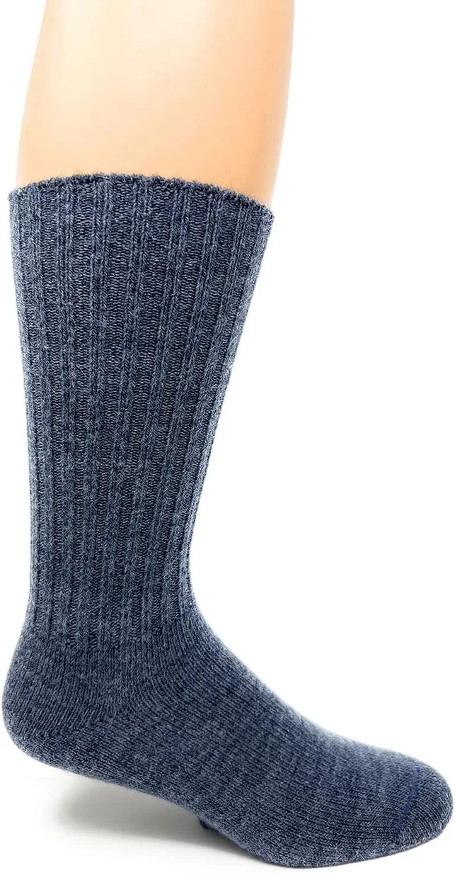 WARRIOR ALPACA SOCKS - Ribbed Casual Everyday Alpaca Wool Crew Socks For Men And Women