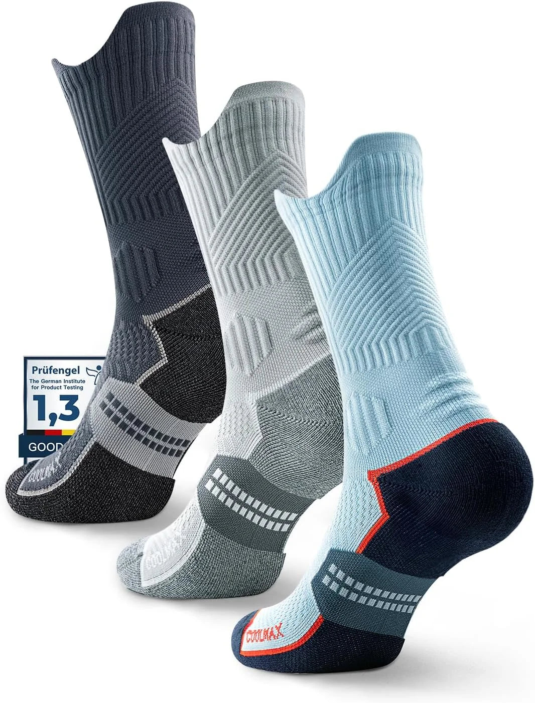 Juclise Compression Running Crew Socks, Bamboo Viscose Lightweight Cushion