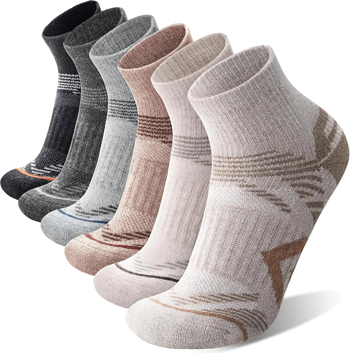 ANTSANG Merino Wool Quarter Ankle Hiking Running Socks for Women Men
