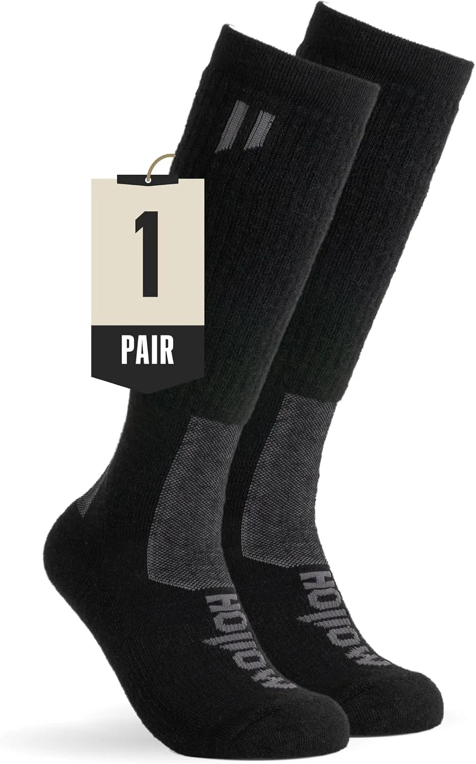 HOLLOW Alpaca Ski & Snow Socks for Men and Women, Alpaca No Slip-Fit Socks for Cold Weather