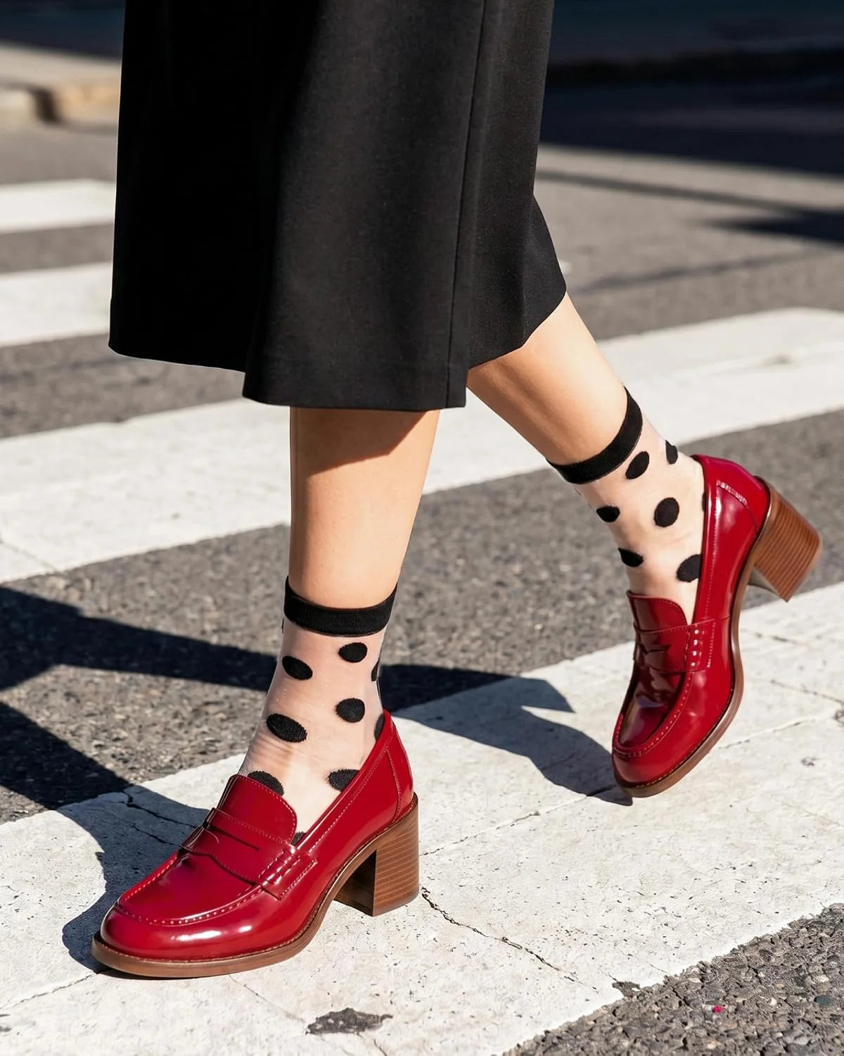 Jeasona Women Sheer Mesh Crew Socks, Cute Floral Heart Pattern Ruffle Ankle Transparent Fashion Socks for Women Girls