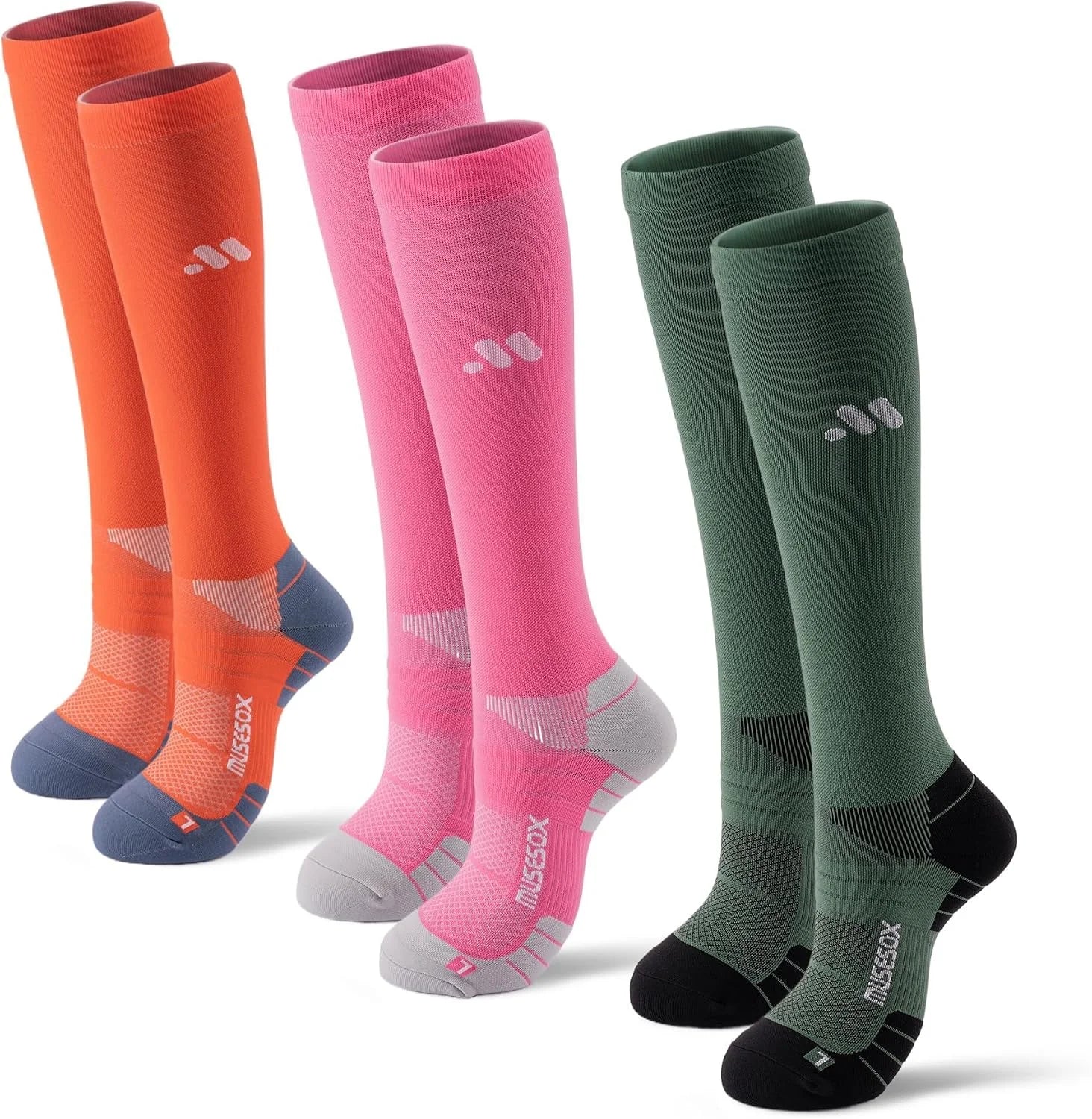 Compression Socks for Women and Men,15-20 mmHg Support(3 Pairs)