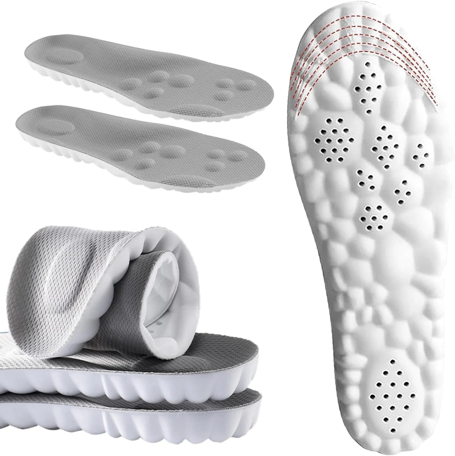 4D Cloud Insoles for Men Memory Foam Insoles Men