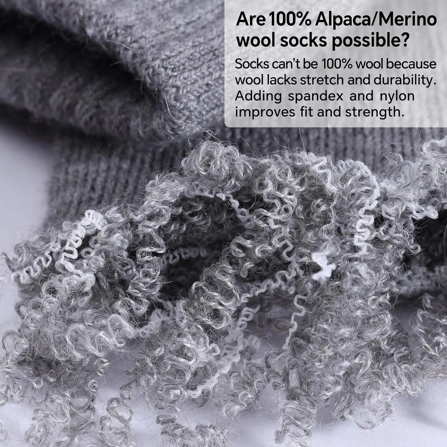 Tough Land Alpaca Wool Socks for Men and Women - Non-Itchy, Full Cushion Warm Crew Socks - for Cold Weather, Hiking