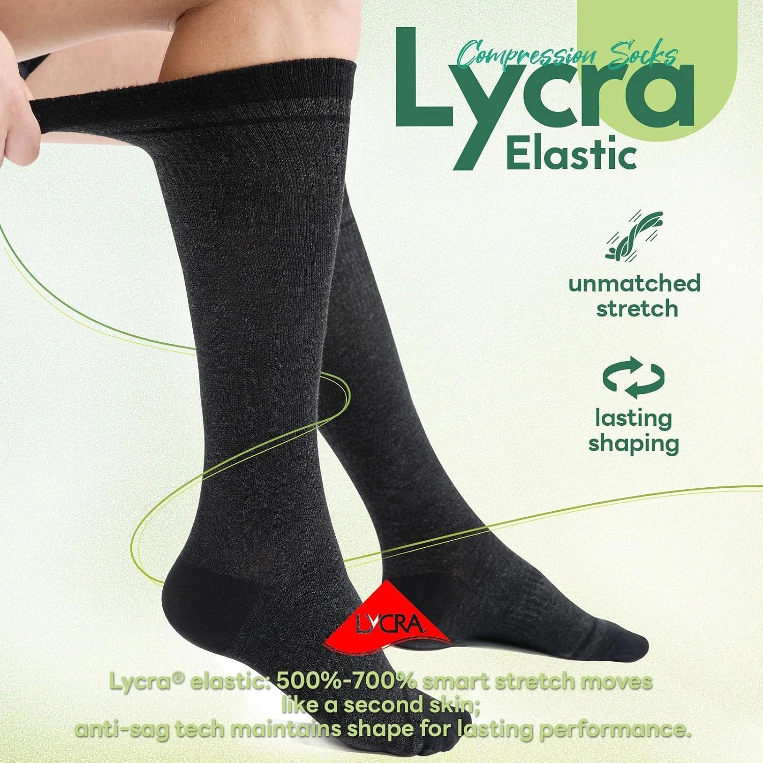 Compression Socks Women & Men 15-20 mmHg for Flying