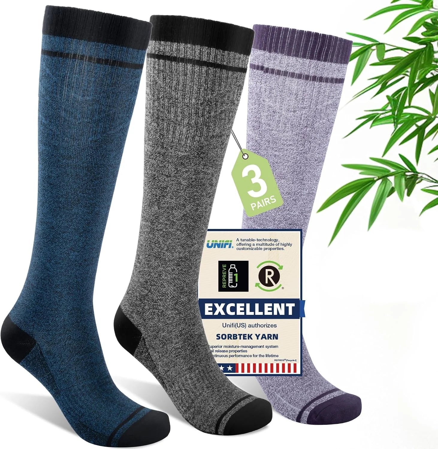 Compression Socks Women & Men 15-20 mmHg for Flying