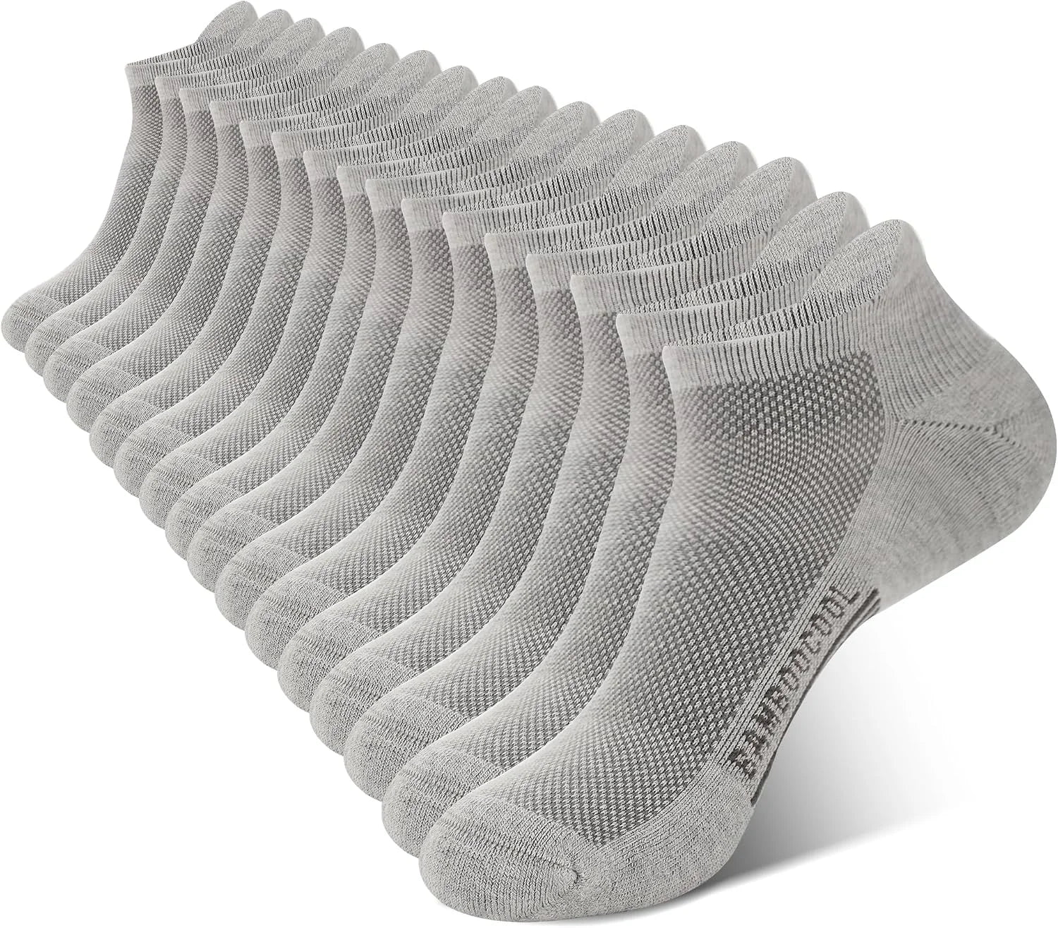 BAMBOO COOL Mens Athletic Ankle Socks Moisture Wicking Cushioned 8 Pack