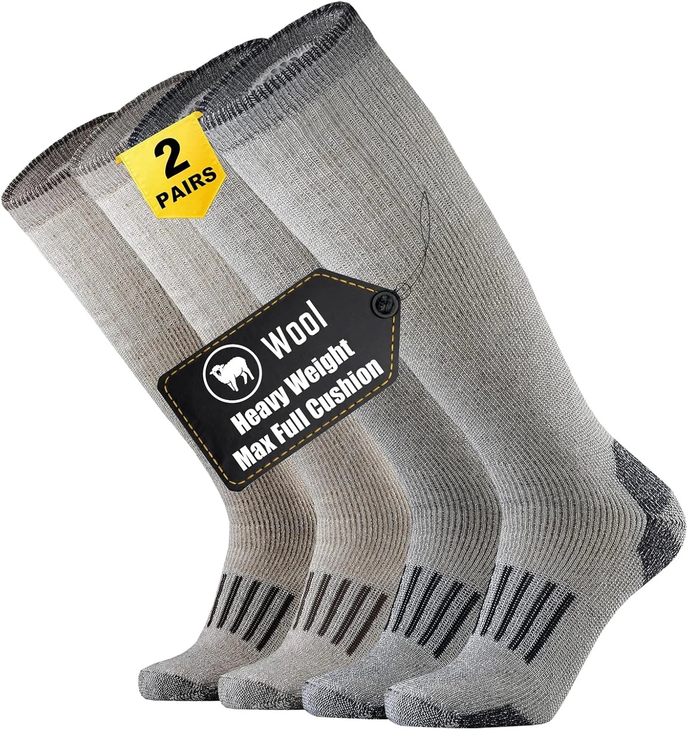 ONKE Seamless Knee High Socks for Men Heavy Duty Work Boot Over the Calf