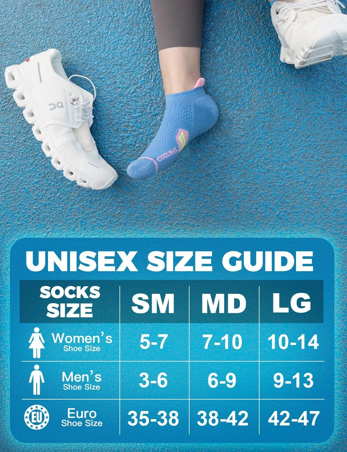 Juclise Women's No Show Compression Athletic Running Socks, 3 Pairs
