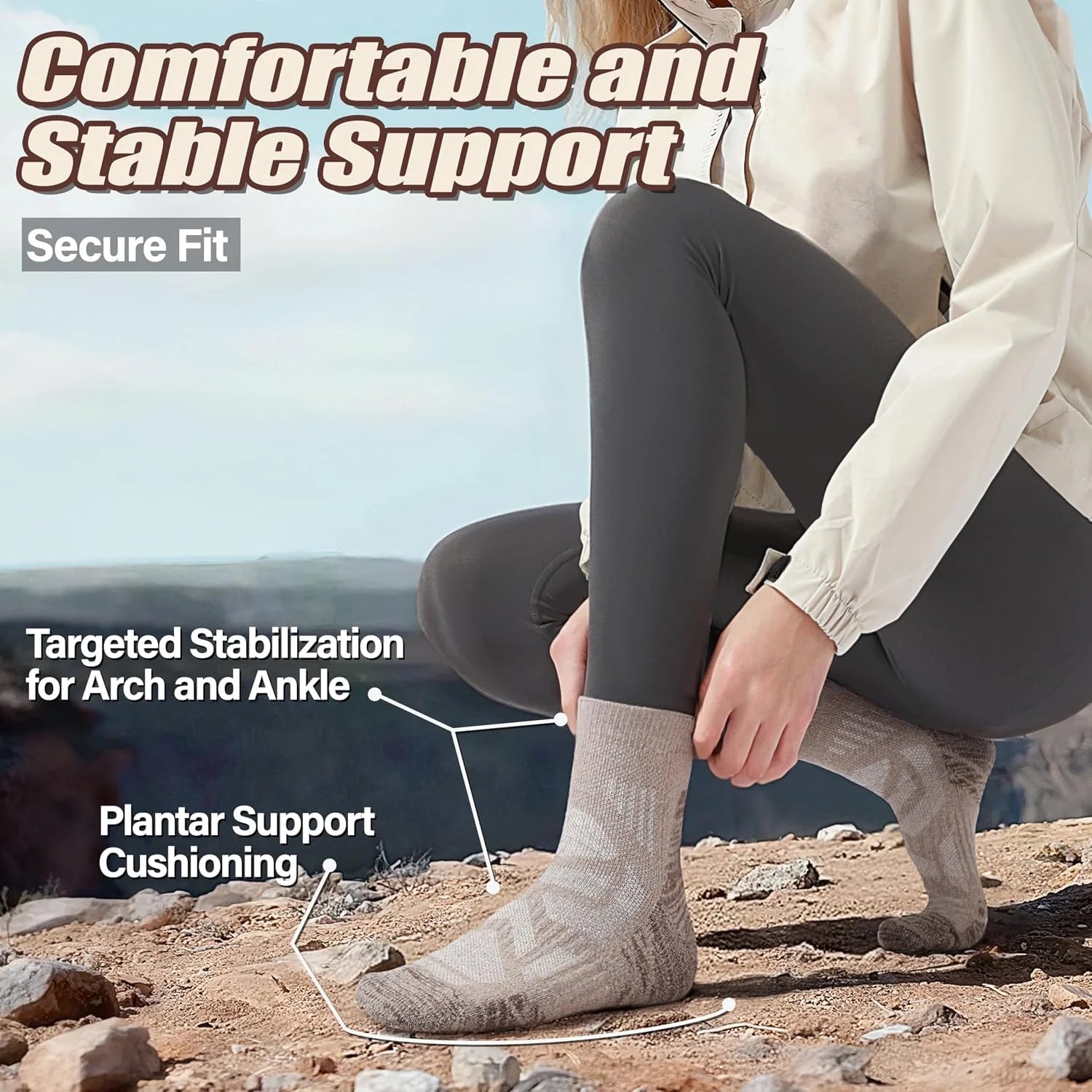 ANTSANG Merino Wool Quarter Ankle Hiking Running Socks for Women and Men