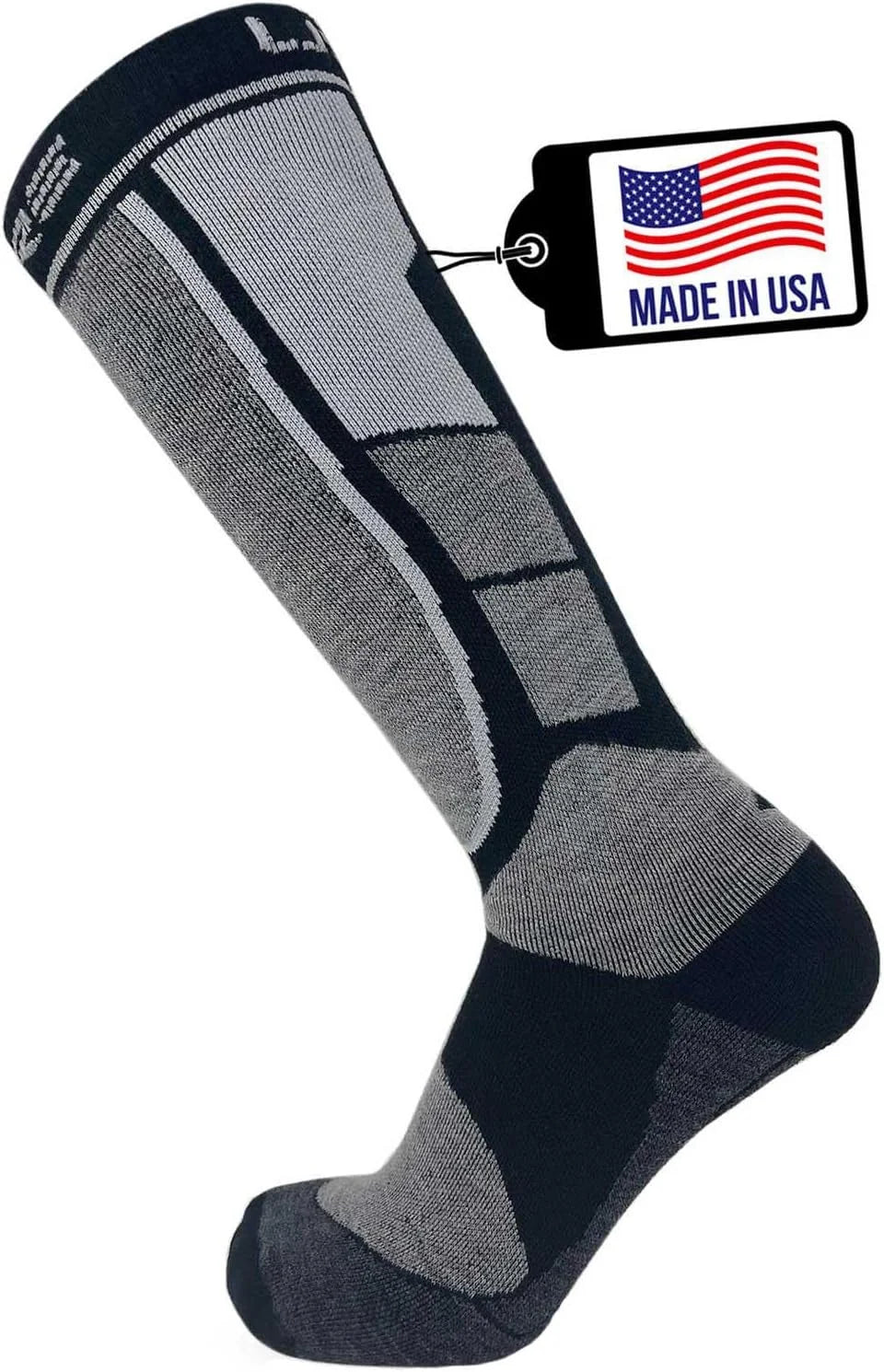 Pure Athlete Alpaca Wool Ski Socks - Made in USA, Winter Weather Lightweight Skiing and Hunting Socks for Men and Women