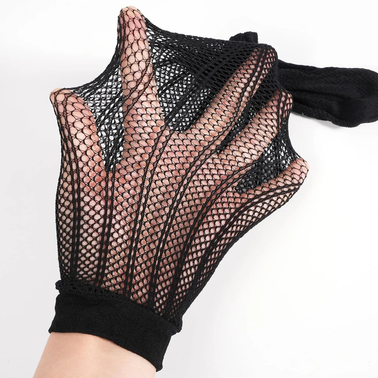 MESU Women's Fishnet Knee High Socks Hollow Out Stockings Mesh Calf Sock