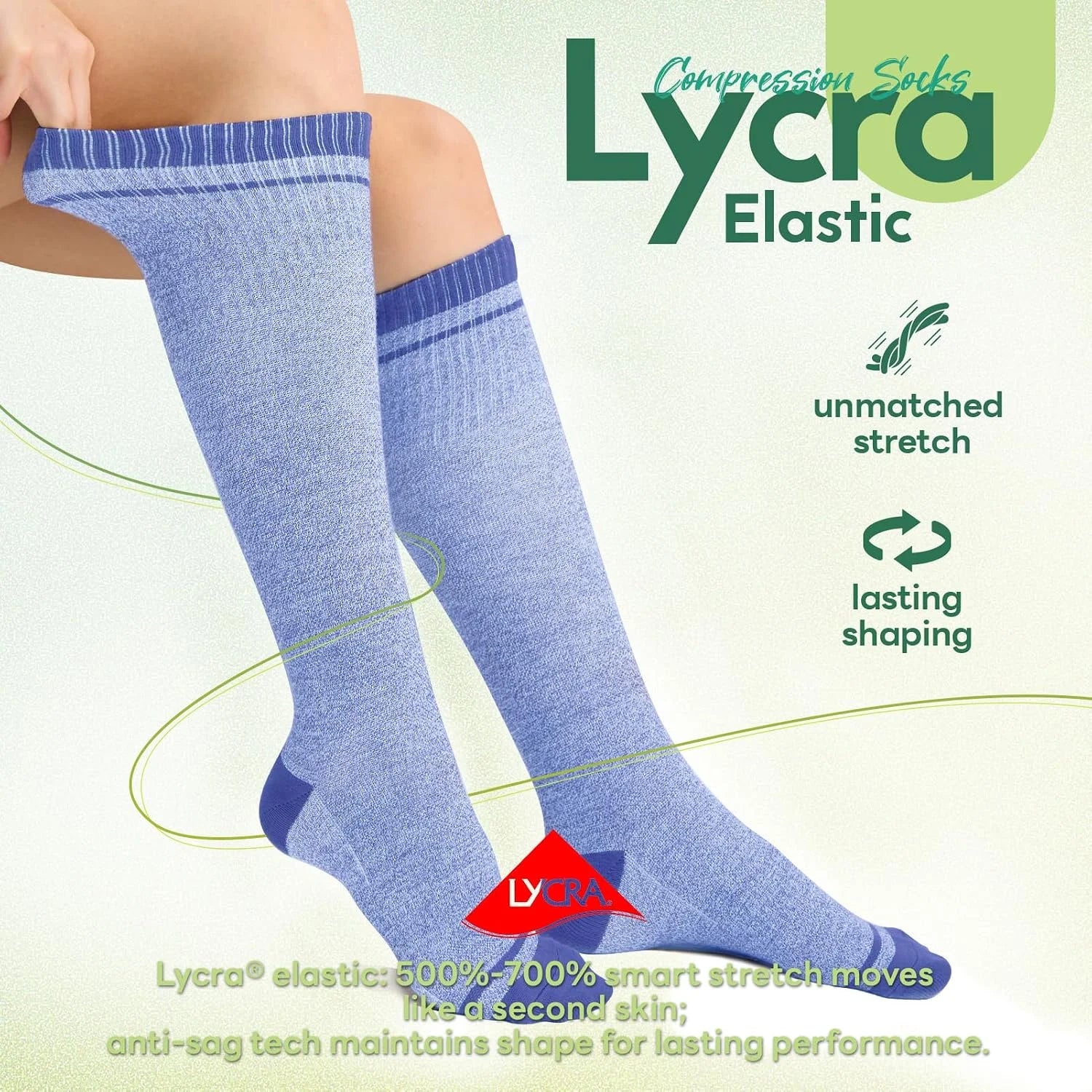 Compression Socks Women & Men 15-20 mmHg for Flying