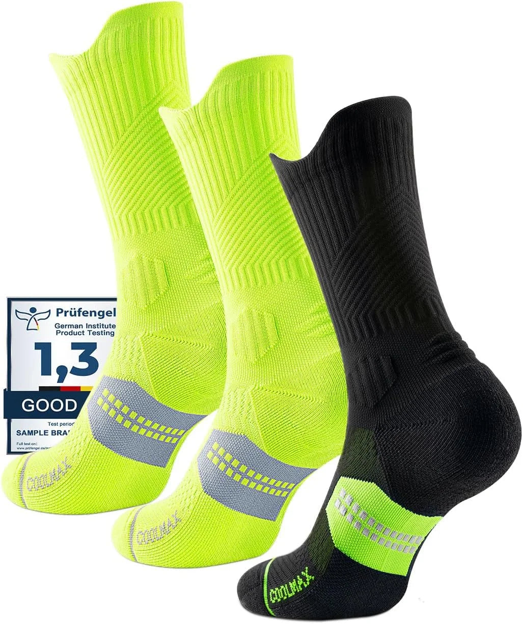 Juclise Compression Running Crew Socks, Bamboo Viscose Lightweight Cushion