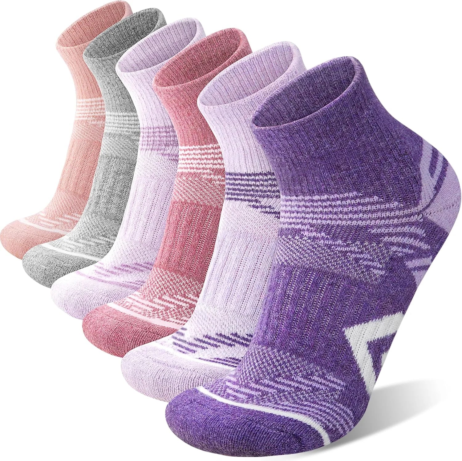 ANTSANG Merino Wool Quarter Ankle Hiking Running Socks for Women Men
