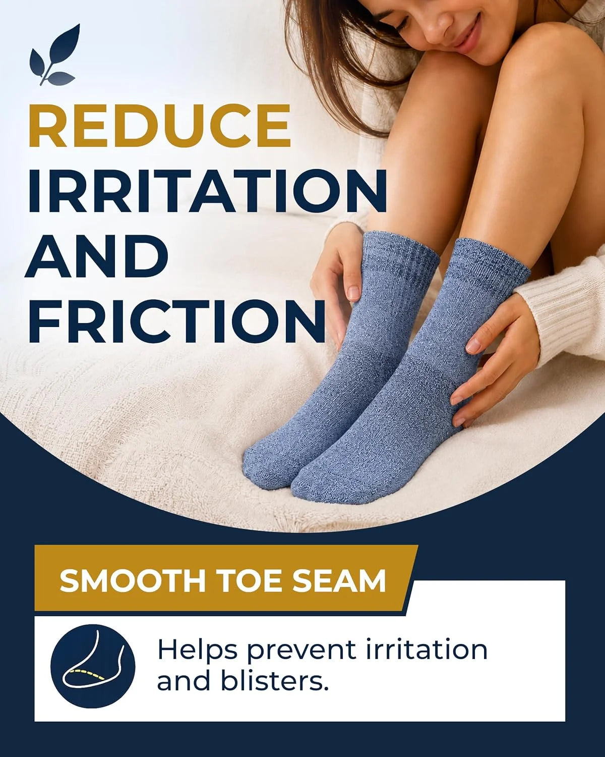 Pembrook® Bamboo Viscose Ankle Diabetic Socks for Women & Men - 6 Pairs