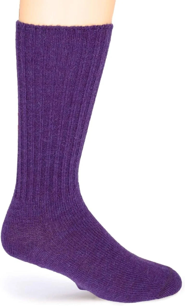 WARRIOR ALPACA SOCKS - Ribbed Casual Everyday Alpaca Wool Crew Socks For Men And Women