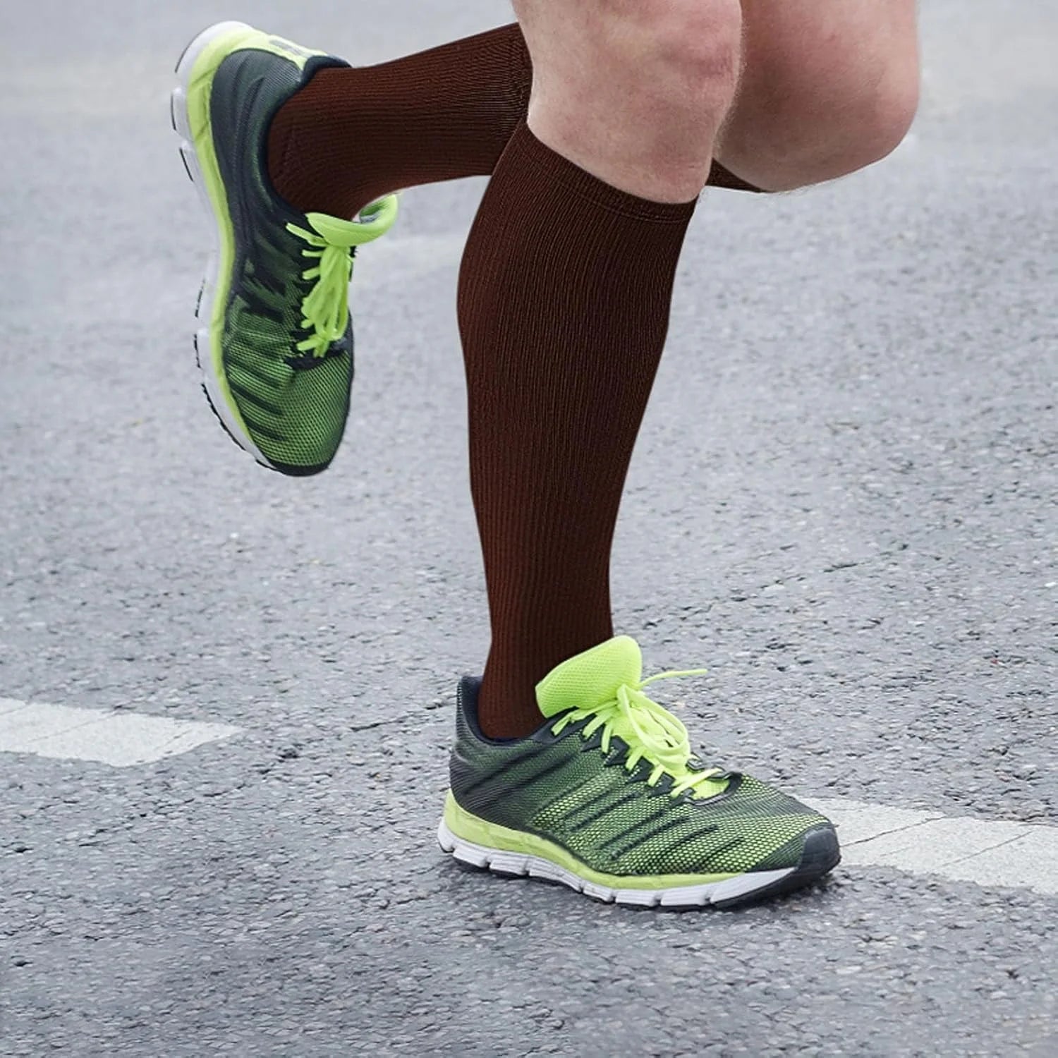 1 Pairs Compression Socks for Men & Women 20-30 mmHg Knee High Nurse Running Medical and Travel Athletic