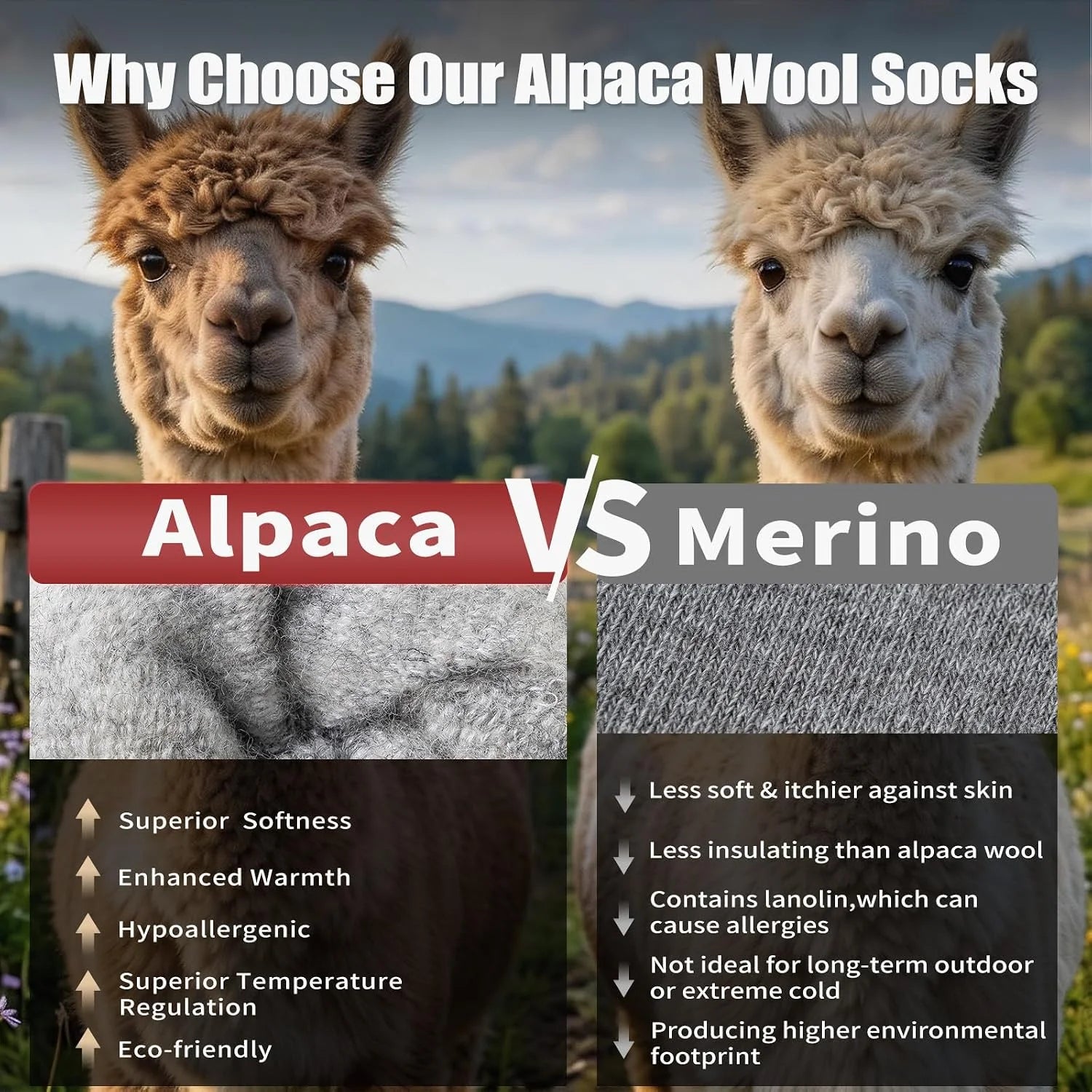 Alpaca Wool Ankle Running Hiking Socks for Men Women