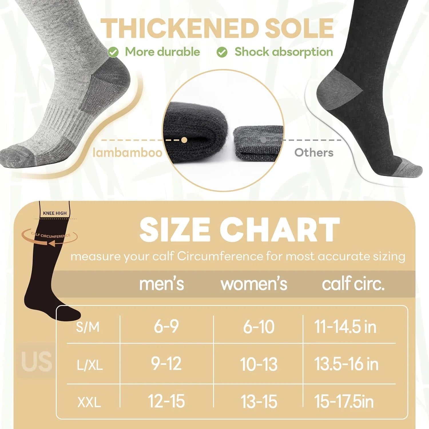 Merino Wool Compression Socks for Women Men 15-20 mmHg for flying