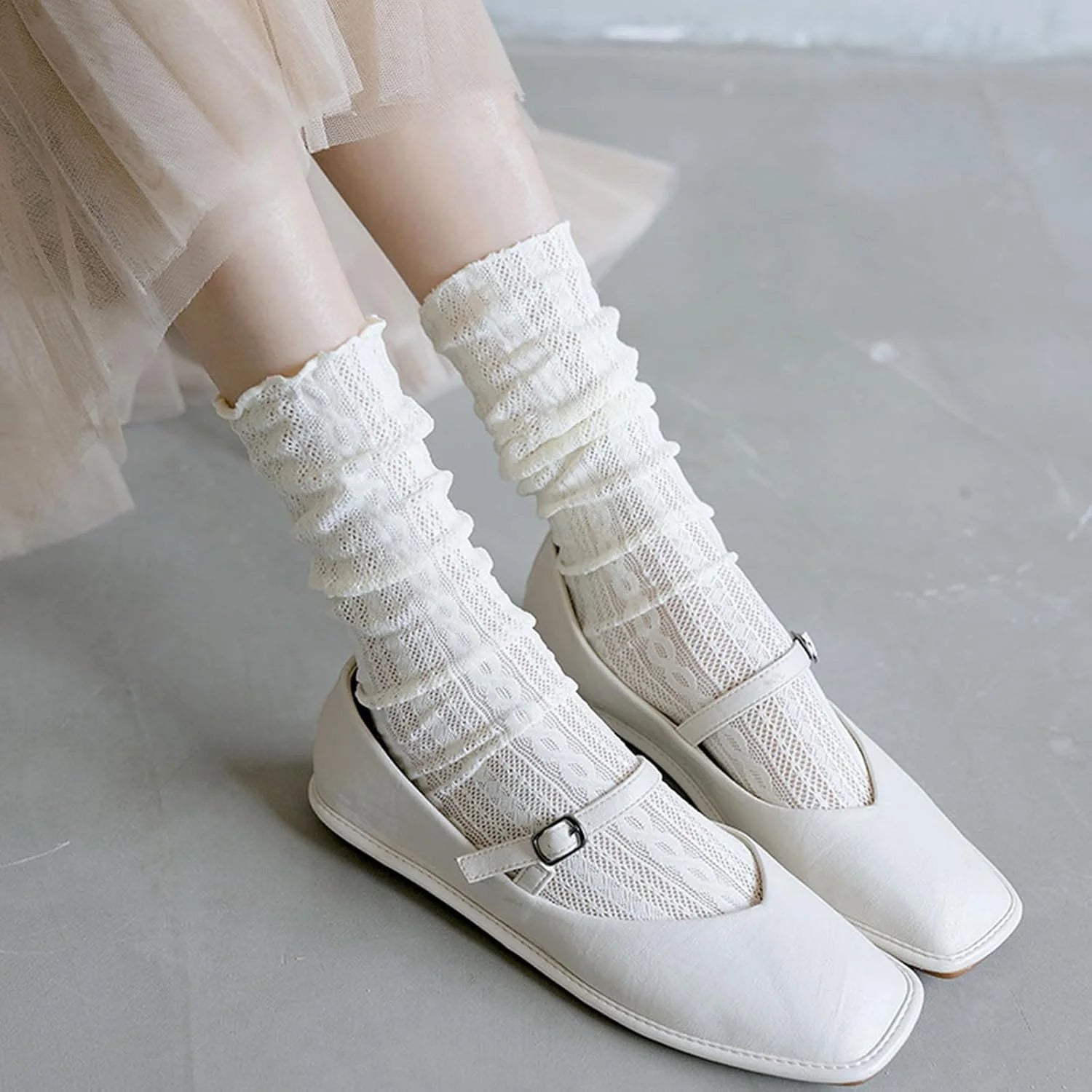 Benefeet Sox Women Lace Sheer Mesh Socks Girls Cute Fancy Tulle Socks