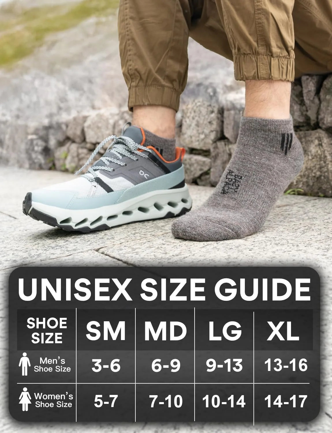 Juclise Alpaca Wool Ankle Socks, Lightweight & Breathable