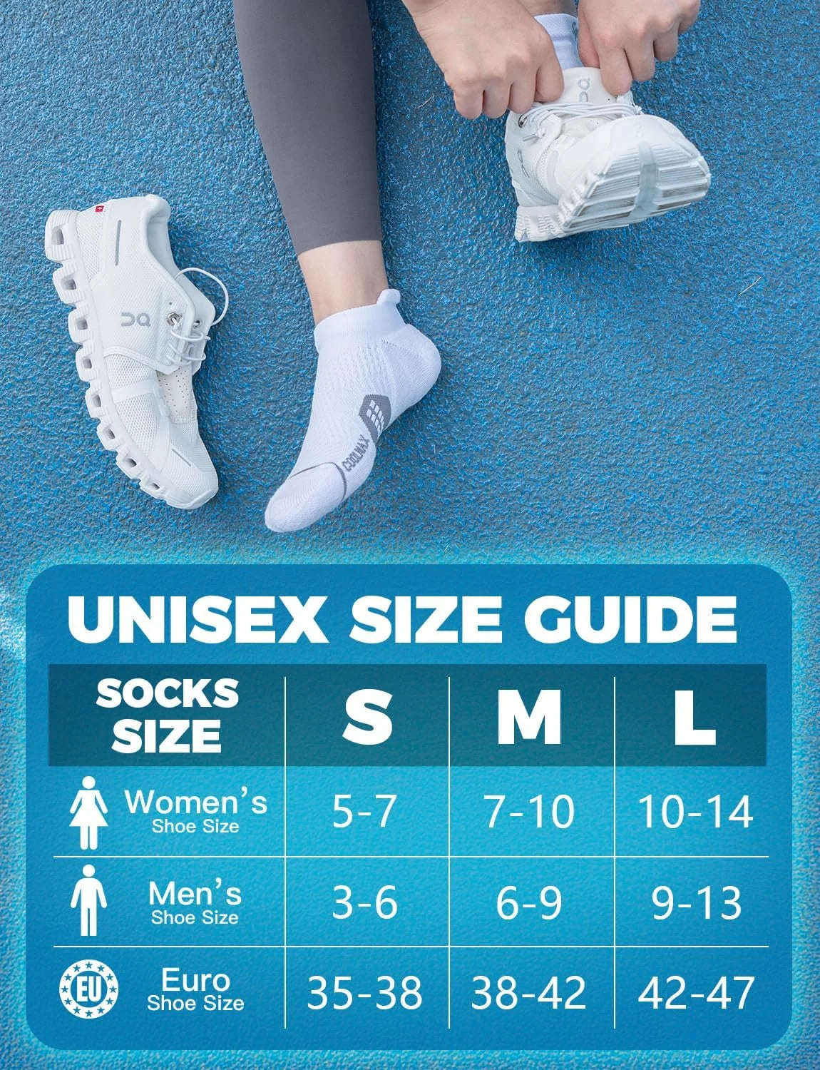 Juclise Women's No Show Compression Athletic Running Socks, 3 Pairs