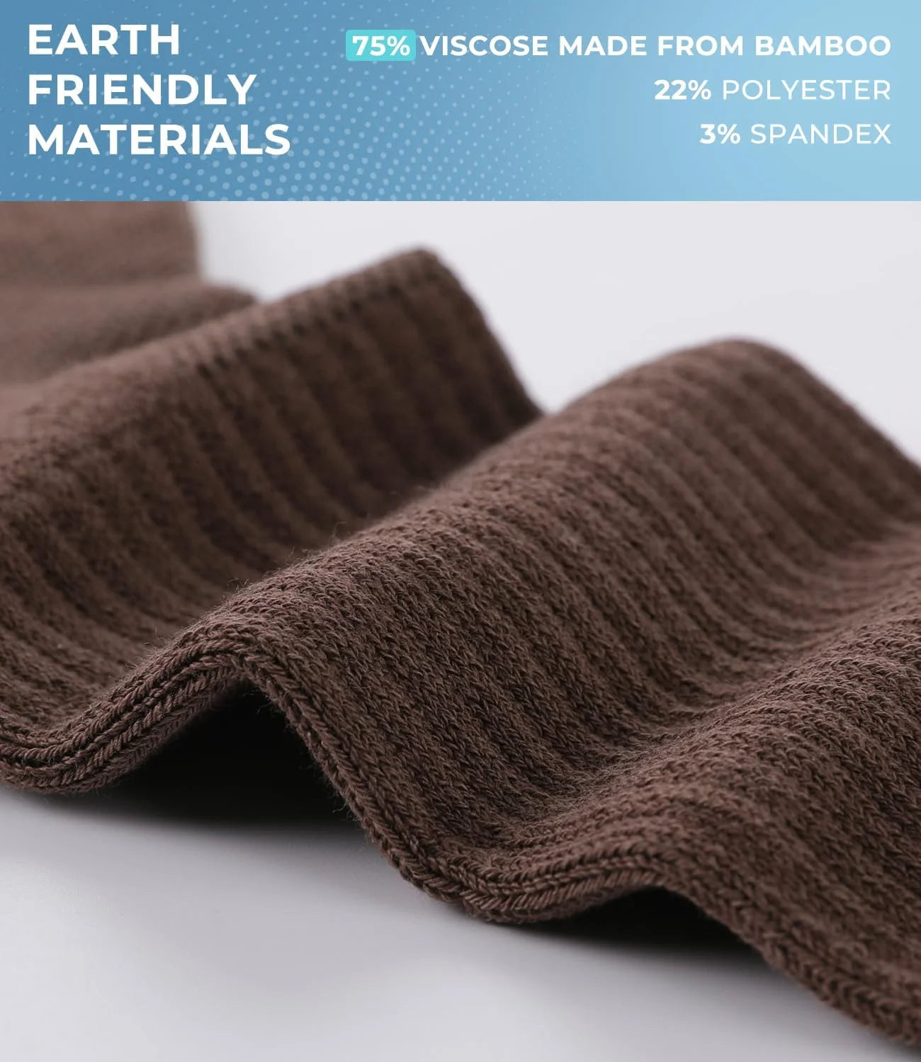 BAMBOO COOL Men's Crew Socks Athletic Running Sports Socks, Cushioned Moisture Wicking, Breathable Arch Support 6 Pack