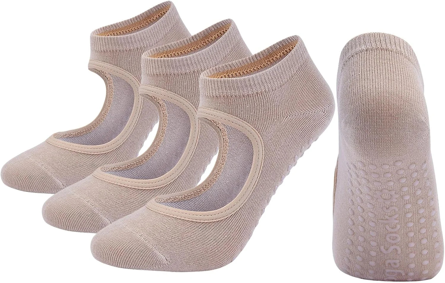 Yoga Socks for Women Non Slip Pilates Socks with Grips Non Skid Socks for Pilates Ballet Barefoot Workout Dance