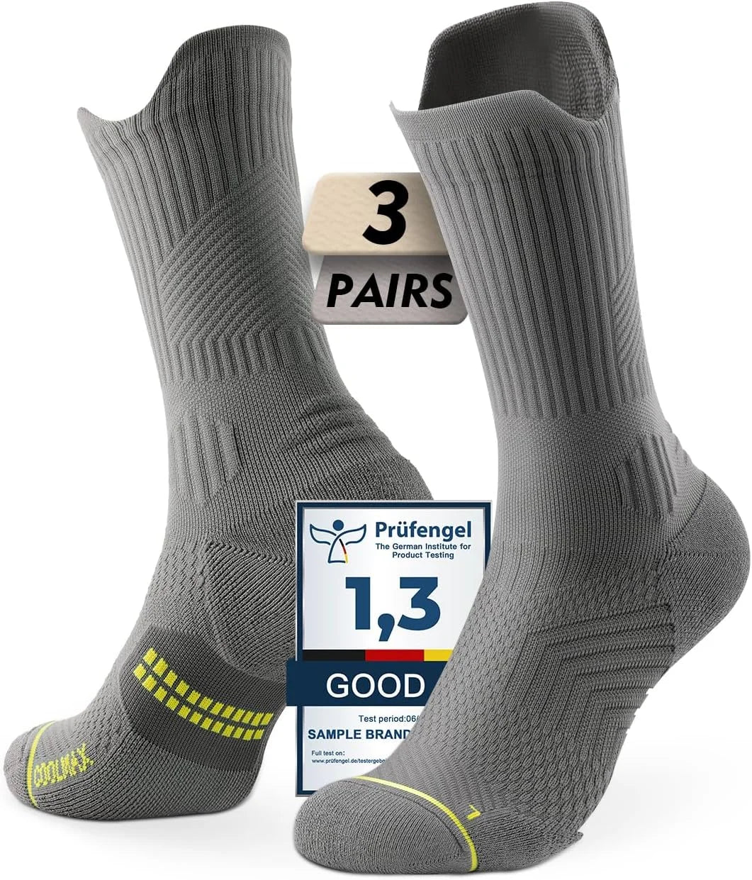 Juclise Compression Running Crew Socks, Bamboo Viscose Lightweight Cushion