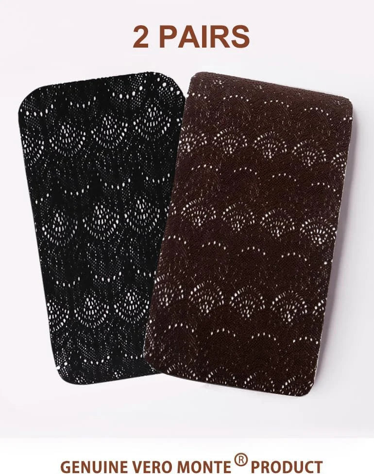 VERO MONTE Womens Colorful Hollow Out Knitted Tights - Patterned Lace Stockings