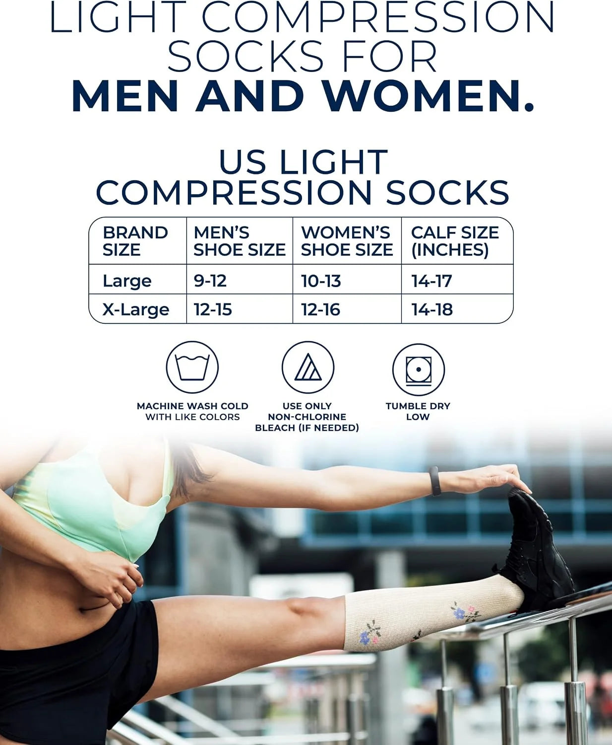 Pembrook® Light Compression Socks for Men & Women - 3 Pairs | 8-15 mmhg Compression Dress Socks for Men | Support Socks
