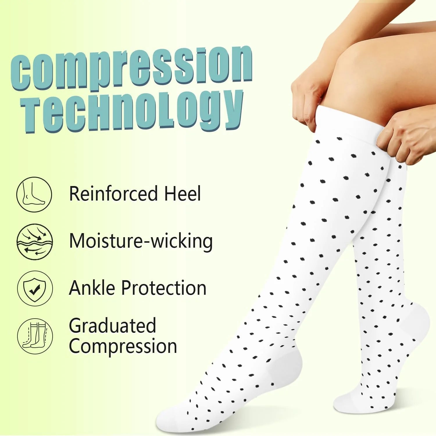 Copper Compression Socks 15-20 mmHg for Men & Women 8 Pairs – Circulation Support for Nurses, Travel, Running, Hiking, Soccer