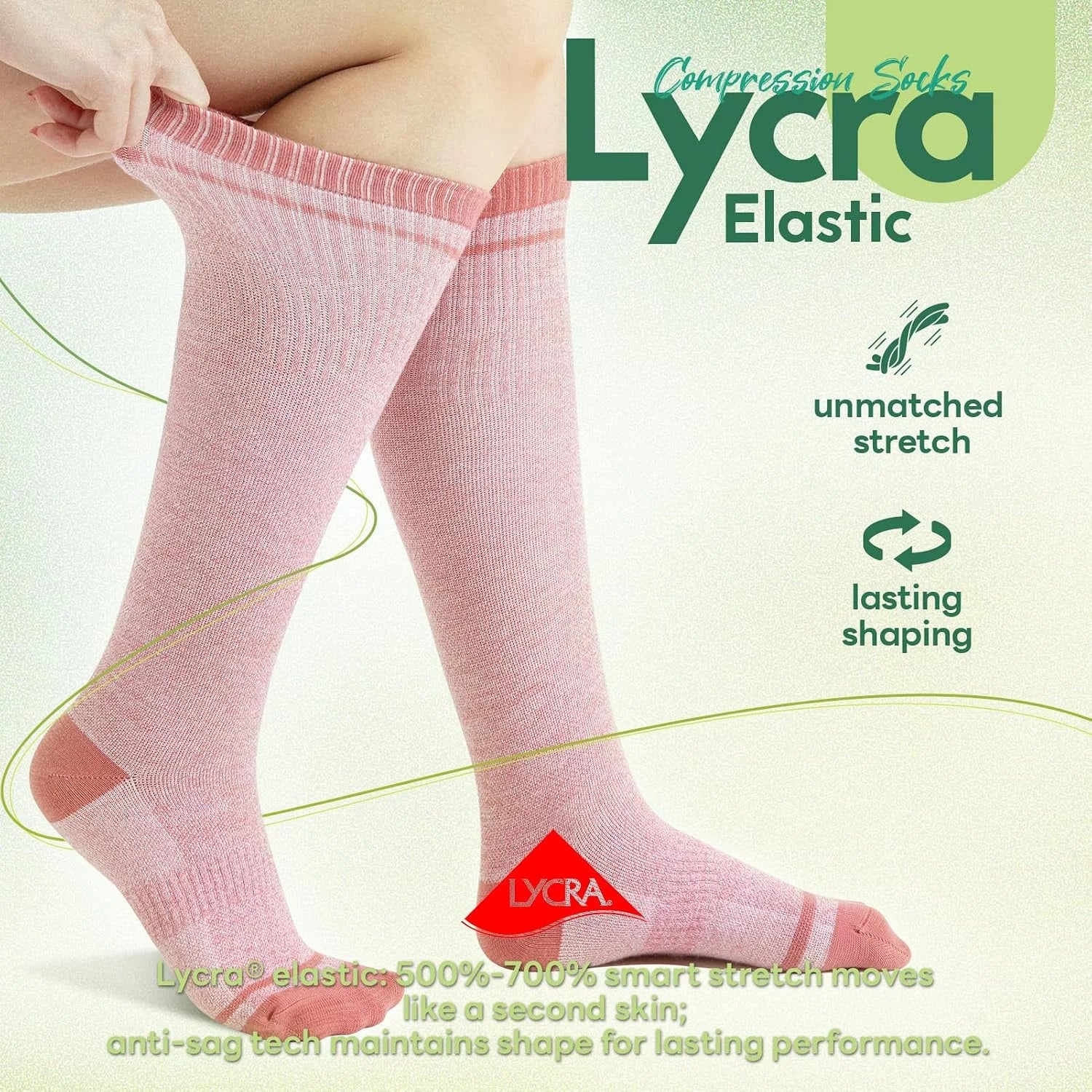 Compression Socks Women & Men 15-20 mmHg for Flying