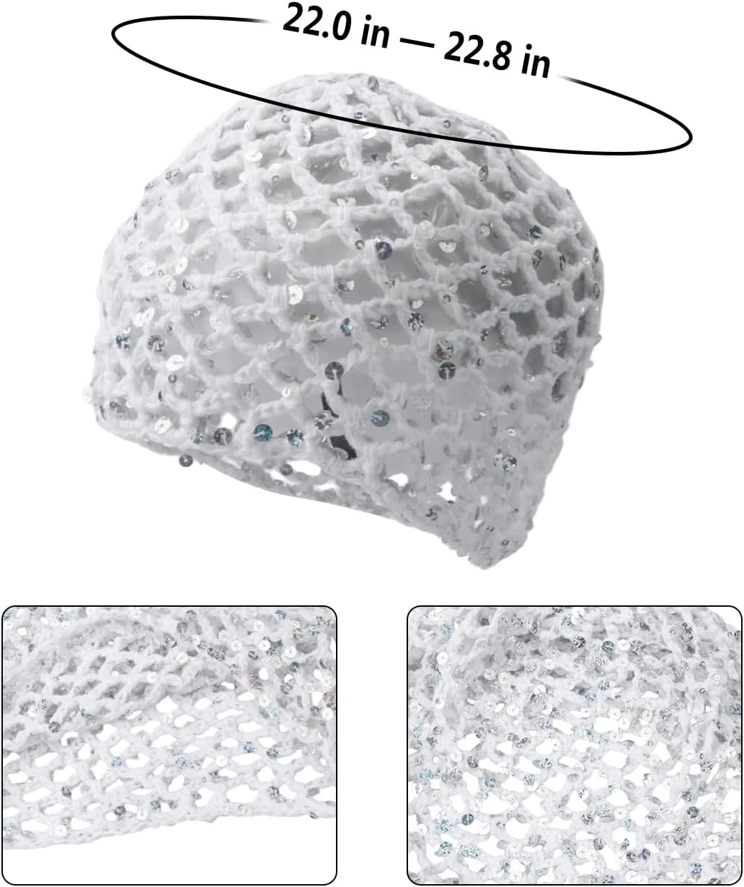 Suillty Sequin Knitted Beanie Hat for Women Men Glitter Winter Skull Caps Outdoor Windproof Cold Weather Bonnet