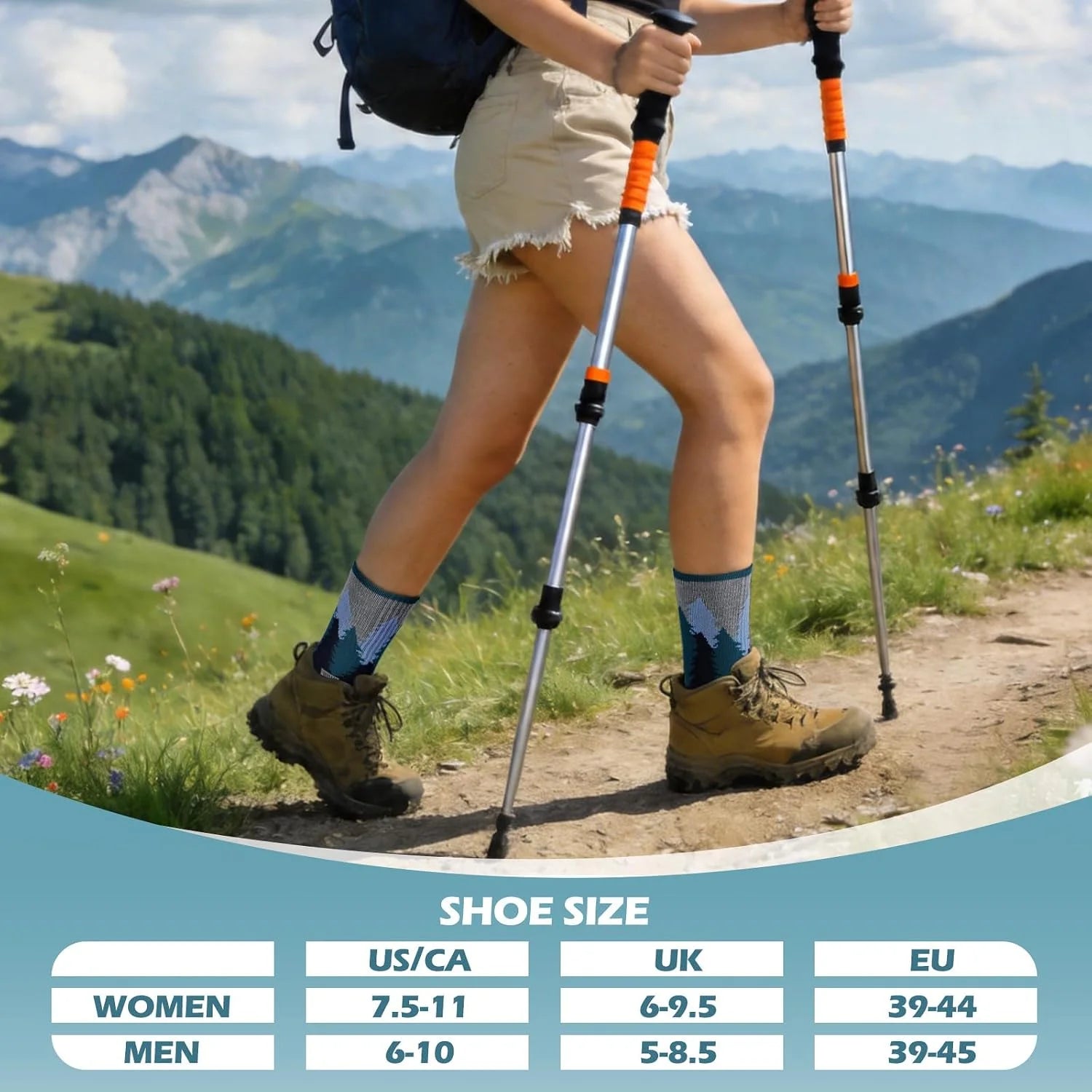 Women Hiking Crew Socks, Winter Thermal Warm, Moisture Wicking Cushioned Sole, Cozy Outdoor Boot Work Athletic