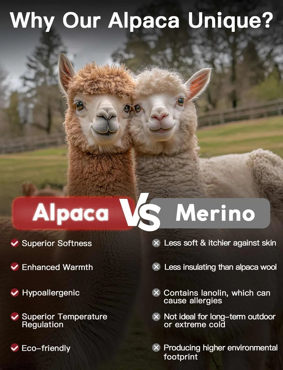 Juclise Alpaca Wool Crew Socks Men and Women,Thick Thermal Winter Cold Weather Hunting Hiking,Moisture Wicking Cushioned