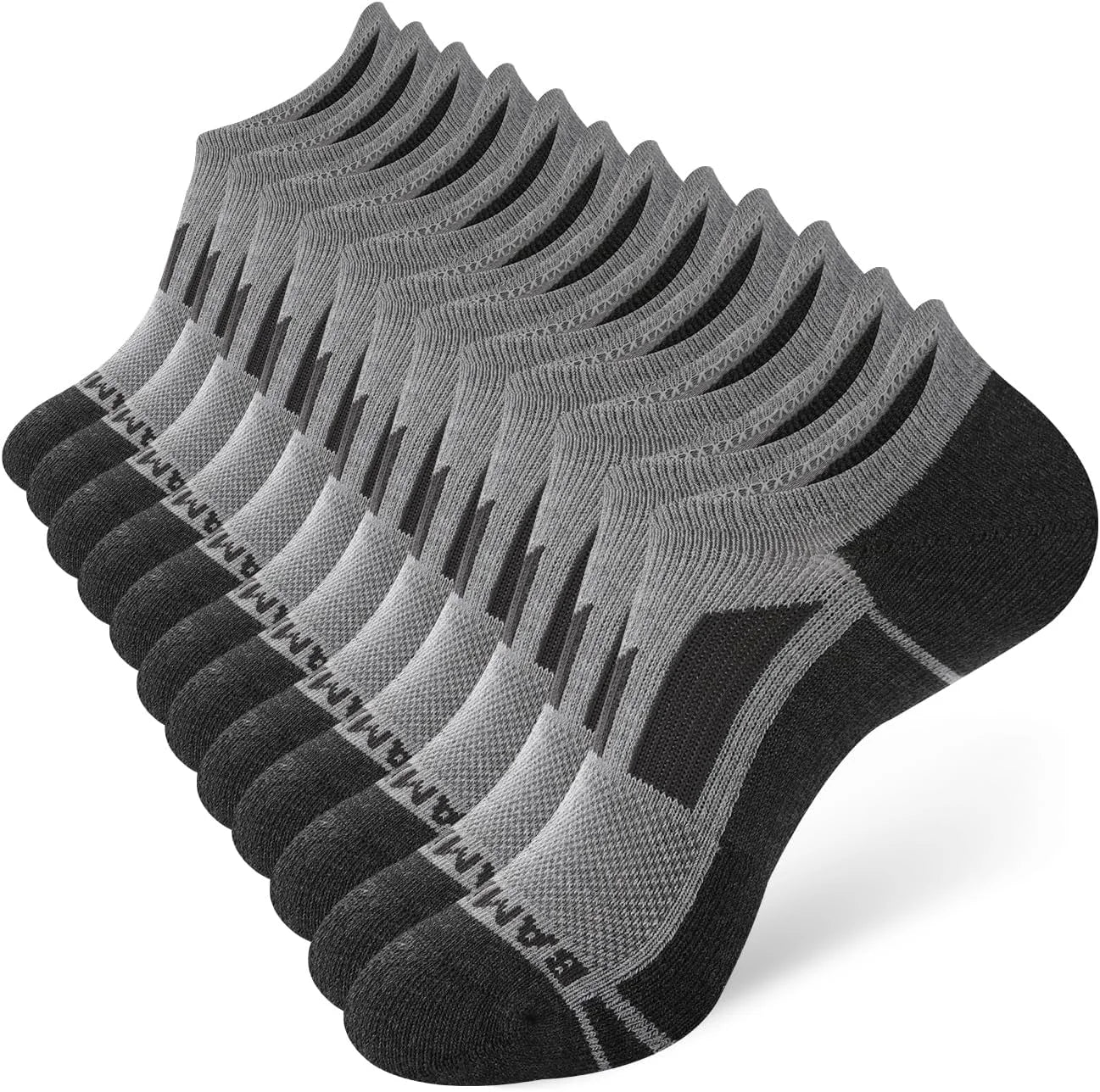 BAMBOO COOL Men's No-Show Socks Low Cut Breathable Moisture-Wicking Socks Non Slip Running Workout casual, 6 Packs