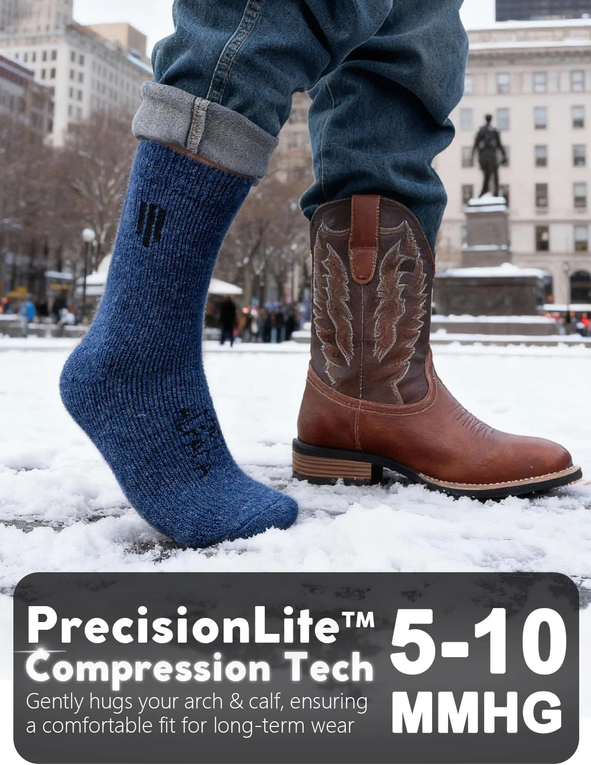 Juclise Alpaca Wool Crew Socks Men and Women,Thick Thermal Winter Cold Weather Hunting Hiking,Moisture Wicking Cushioned