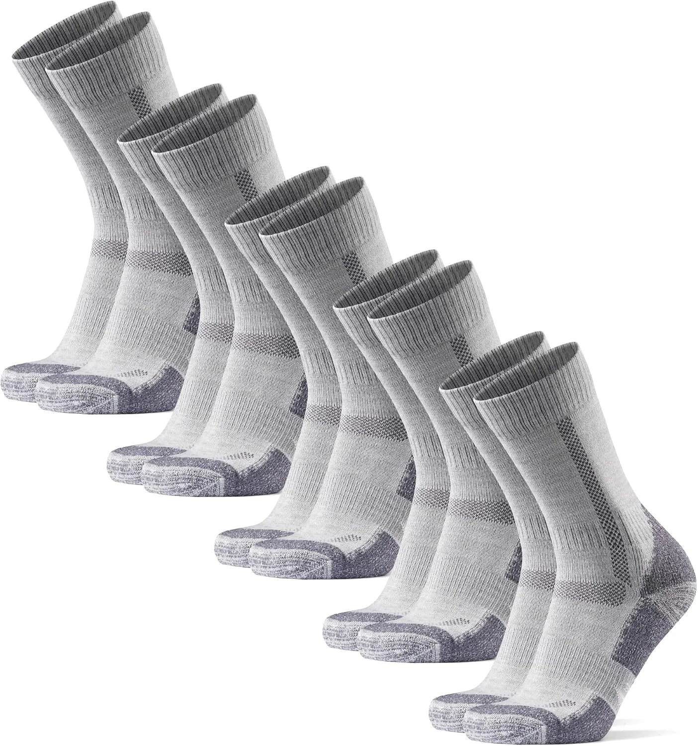 DANISH ENDURANCE Hiking Socks, Merino Wool, Anti-Blister, 3 & 5-Pack