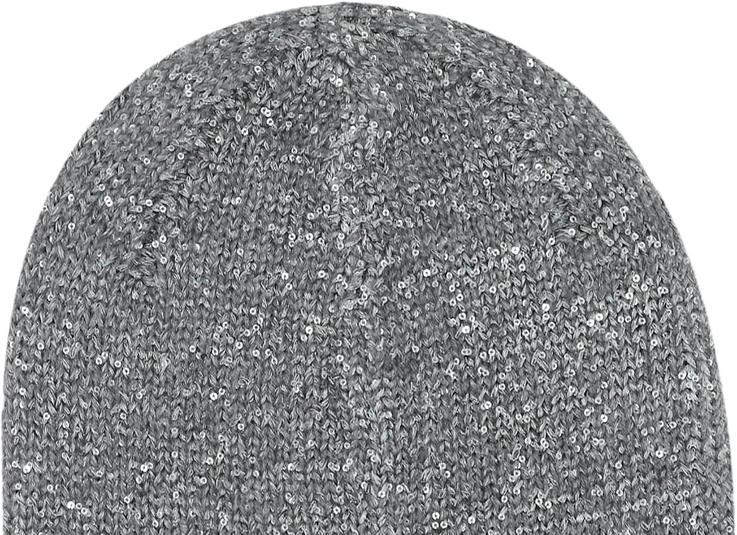 Suillty Sequin Knitted Beanie Hat for Women Men Glitter Winter Skull Caps Outdoor Windproof Cold Weather Bonnet