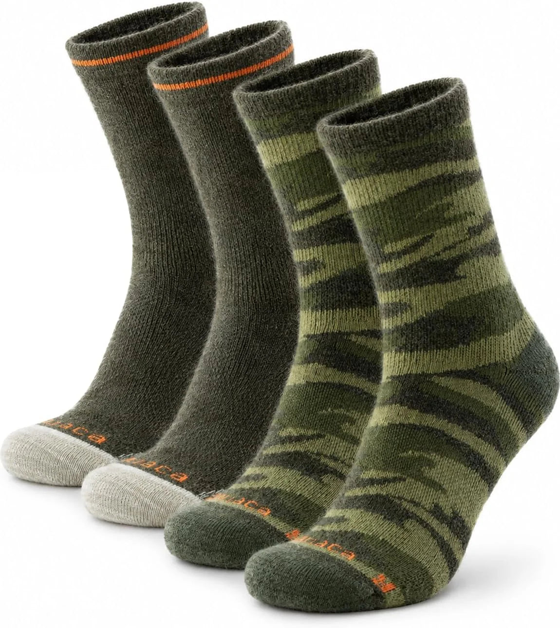 Juclise Alpaca Wool Hiking Socks, Micro Crew Boot Socks, Midweight, 2 Pairs