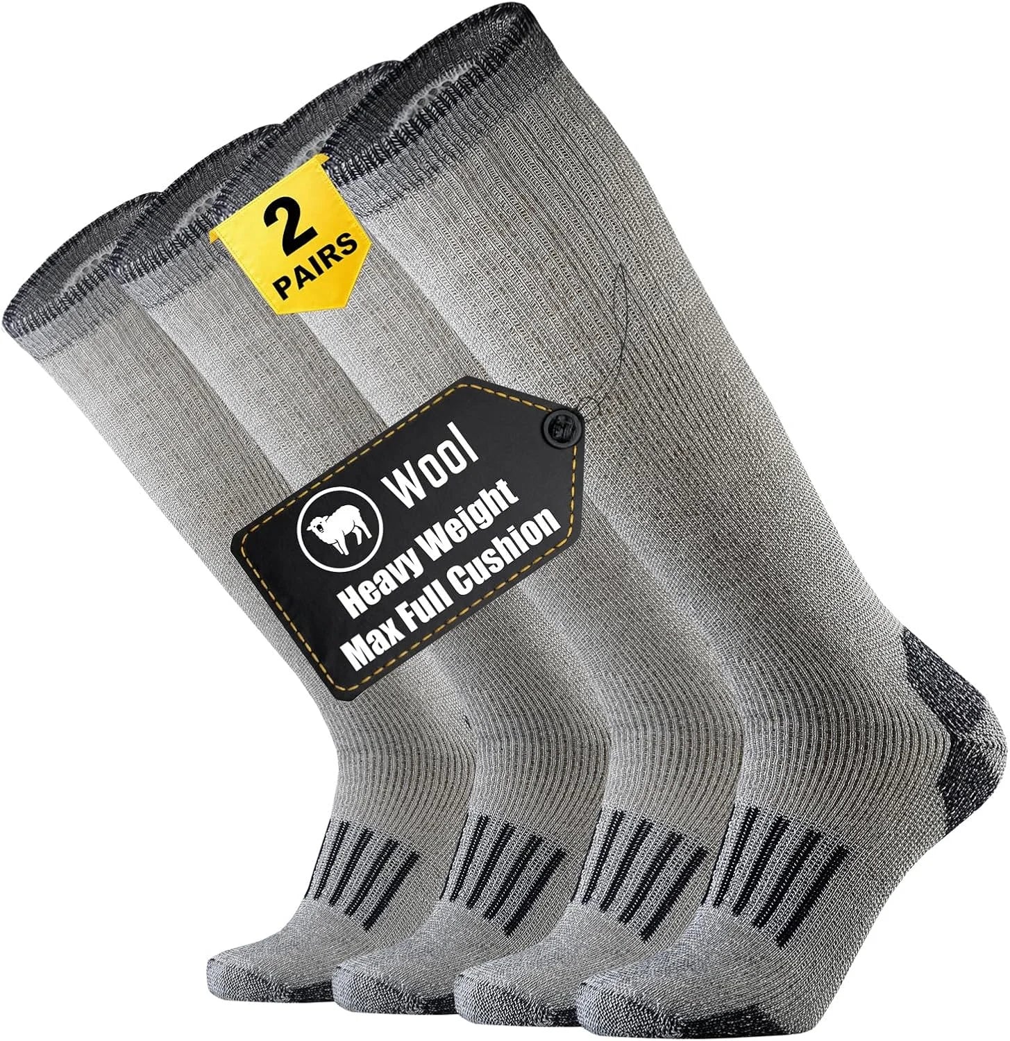 ONKE Seamless Knee High Socks for Men Heavy Duty Work Boot Over the Calf