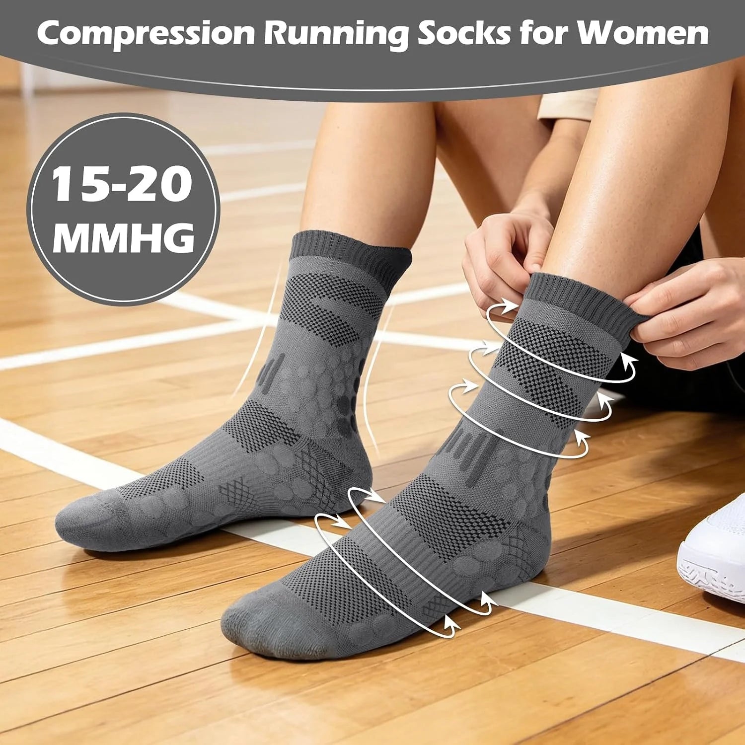 Women Hiking Crew Socks, Winter Thermal Warm, Moisture Wicking Cushioned Sole, Cozy Outdoor Boot Work Athletic