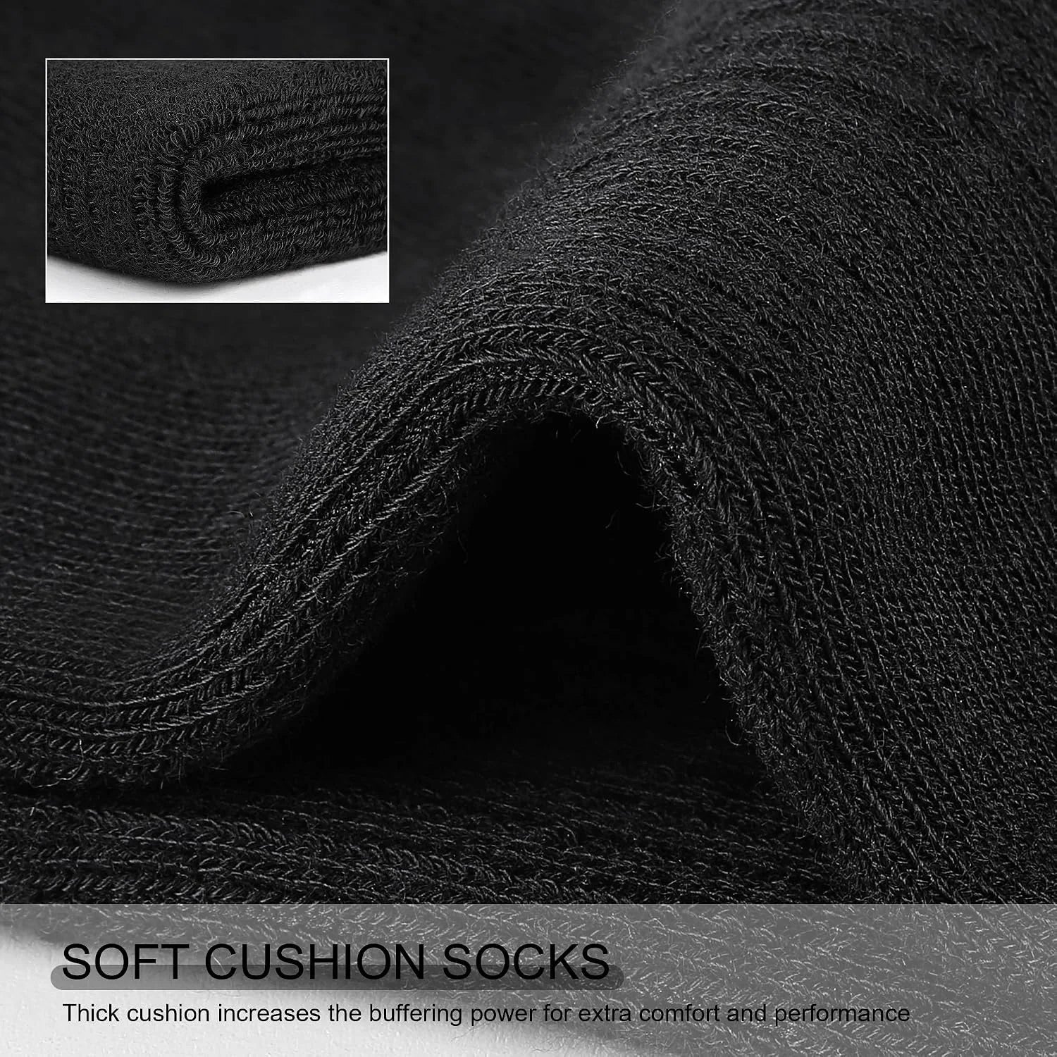 Airacker Athletic Quarter Socks with Cushion Running Ankle Socks for Men Women 6 Pairs